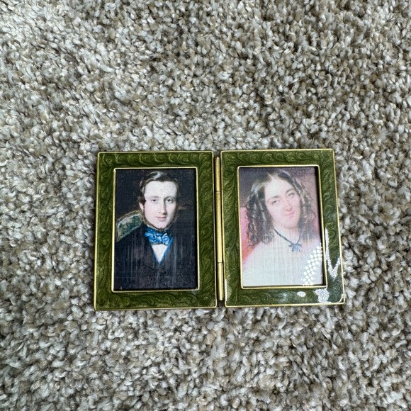 Decorative Jay Strongwater Red Enamel Rhinestone Flower Picture Photo Frame - Picture 2 of 5